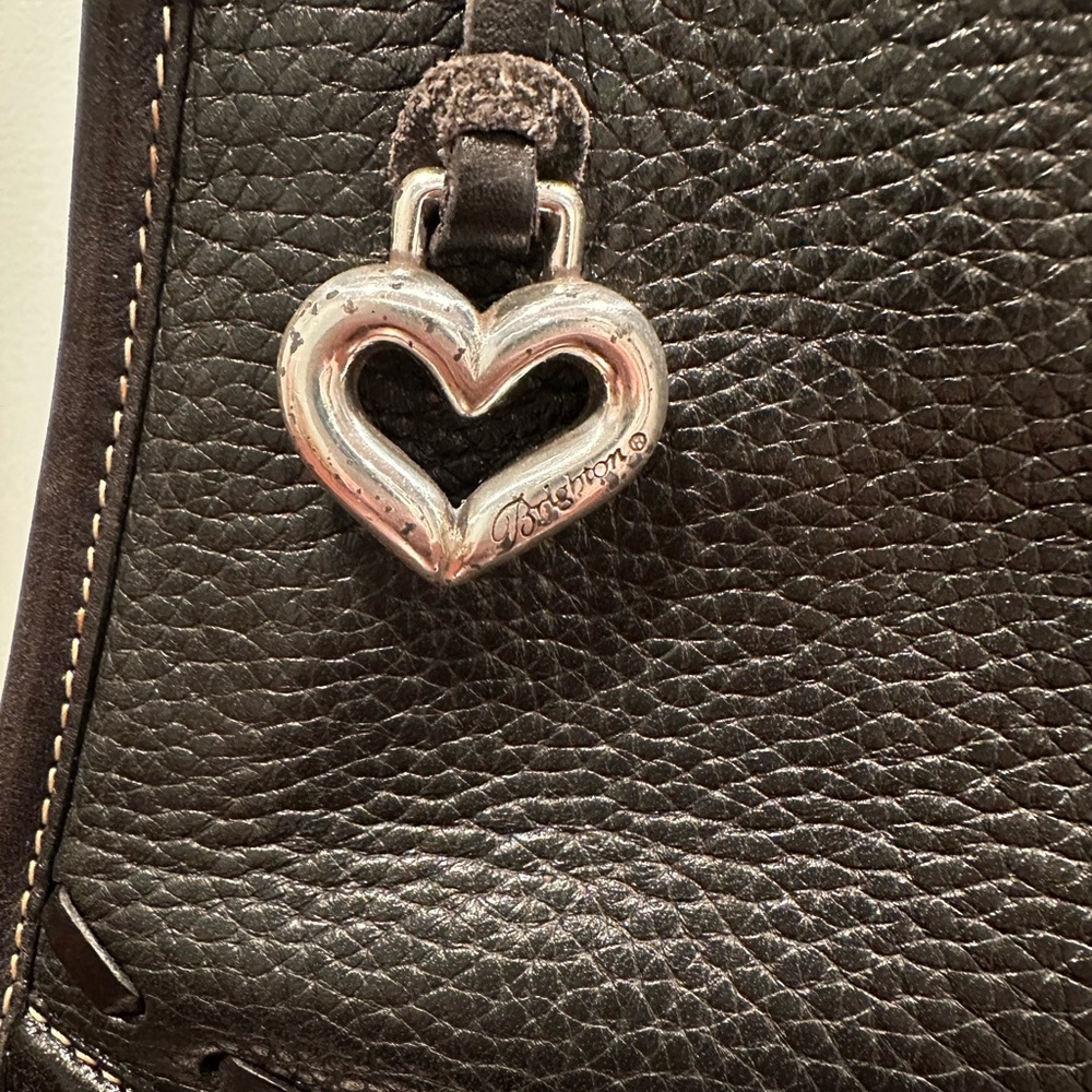 Brighton Vintage Black Leather Shoulder Bag - Picture 3 of 11